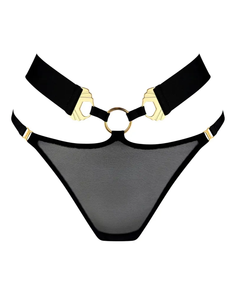 Bordelle Rückenfreier Melusina Slip - Schwarz Schwarz