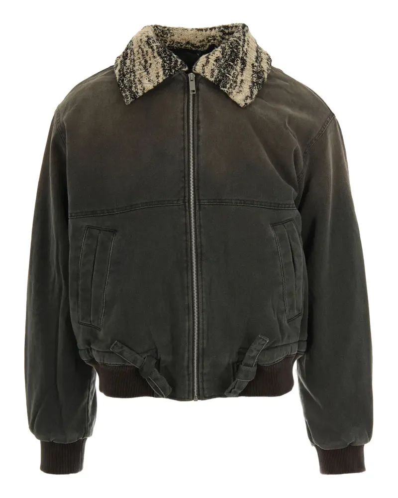 Axel Arigato Bomberjacke mit Tweed-Kragen - Grau Grau