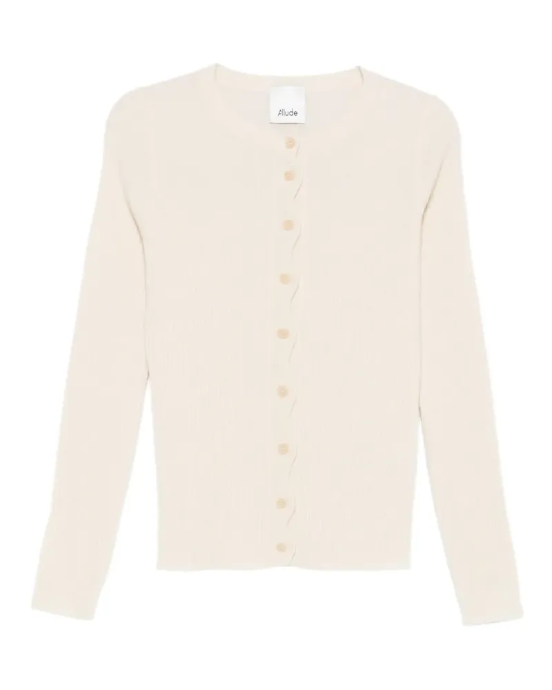 ALLUDE Gerippter Cardigan - Nude Nude