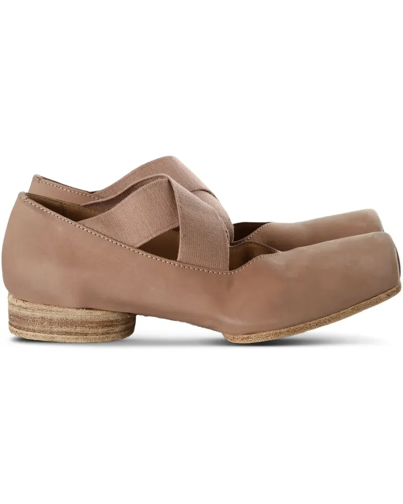 Uma Wang crossover-strap ballet flats - Nude Nude