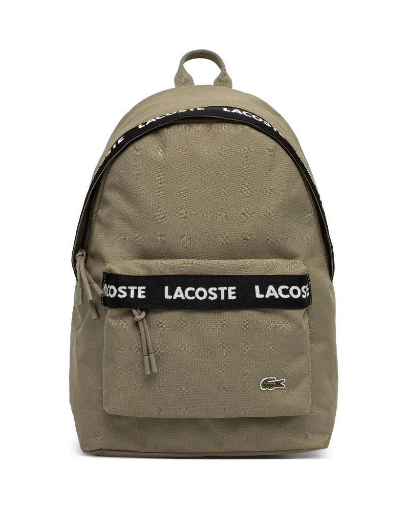 Lacoste Rucksack mit Logo-Jacquard - Grün Grün