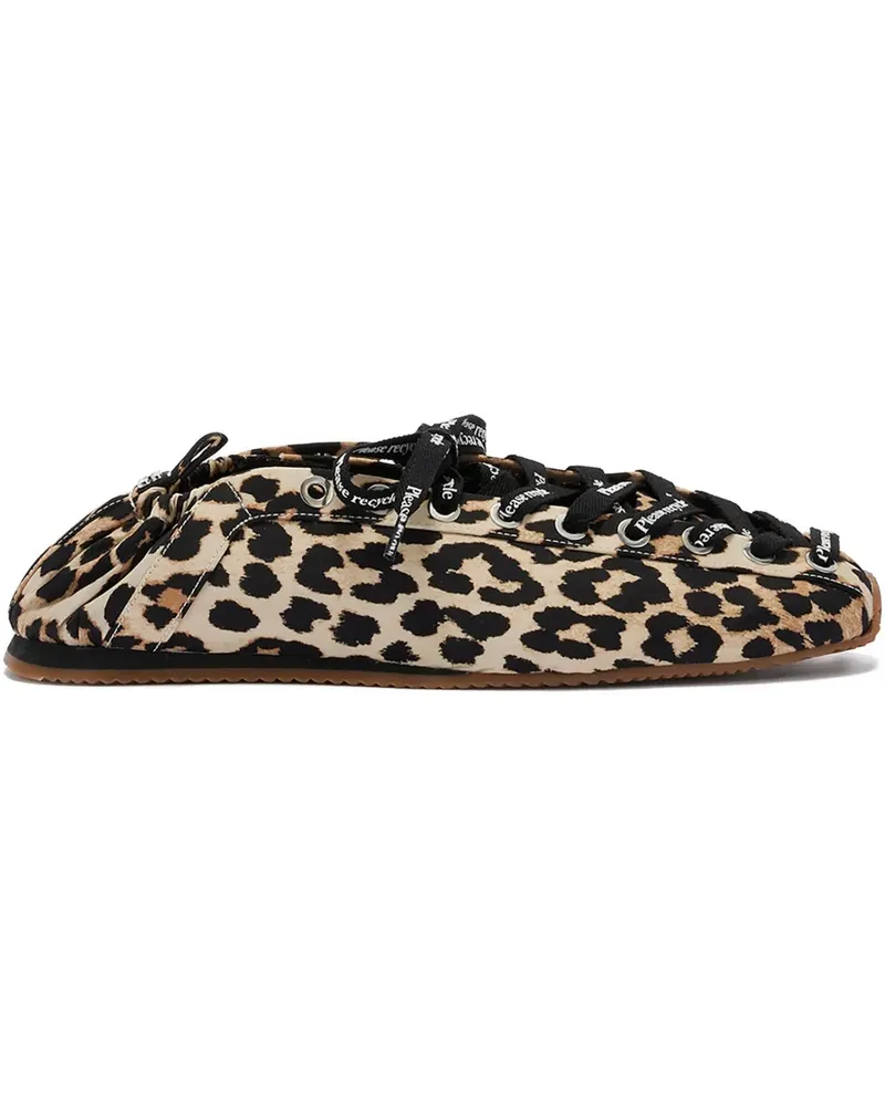 Ganni Ballerinas mit Leoparden-Print - Braun Braun