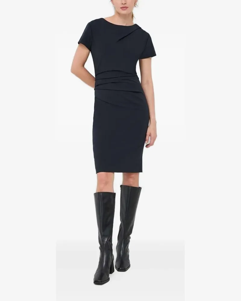 Tiger of Sweden Drapiertes Midikleid mit kurzen Ärmeln - Blau Blau
