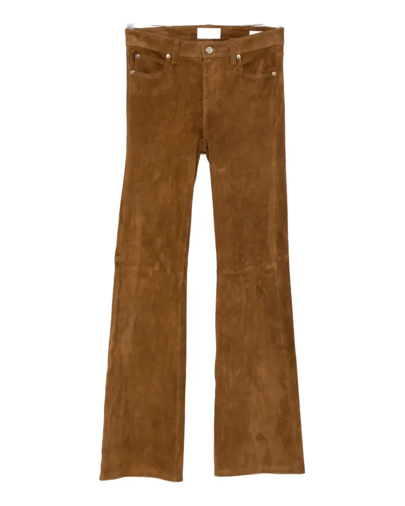 Frame Denim The Rodeo suede flared trousers - Braun Braun