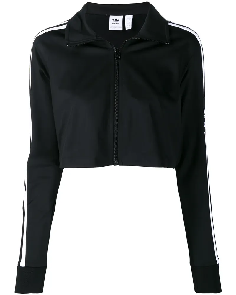 adidas Cropped-Sportjacke - Schwarz Schwarz