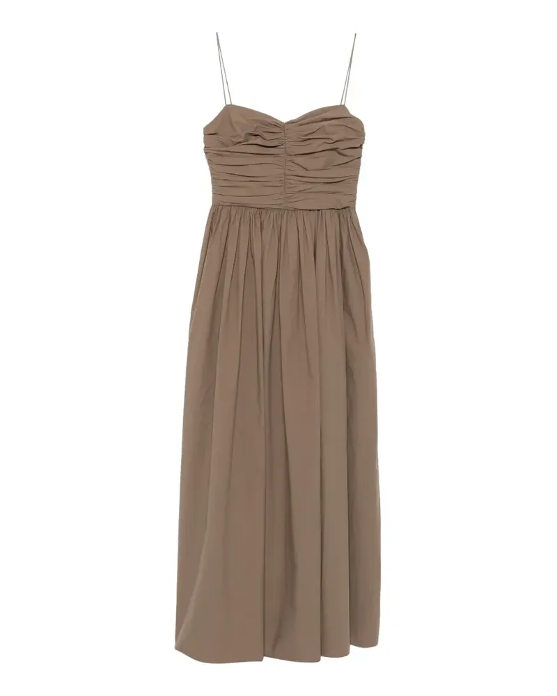 Matteau Kleid mit gerafftem Oberteil - Braun Braun