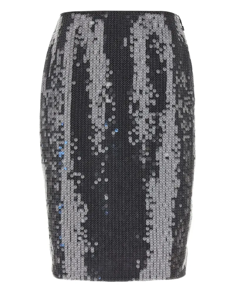 ROTATE Birger Christensen Midirock mit Pailletten - Schwarz Schwarz