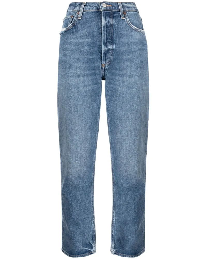 AGOLDE Riley Cropped-Jeans - Blau Blau