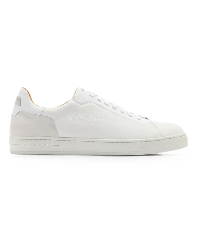 Magnanni panelled pebbled-leather sneakers - Weiß Weiß