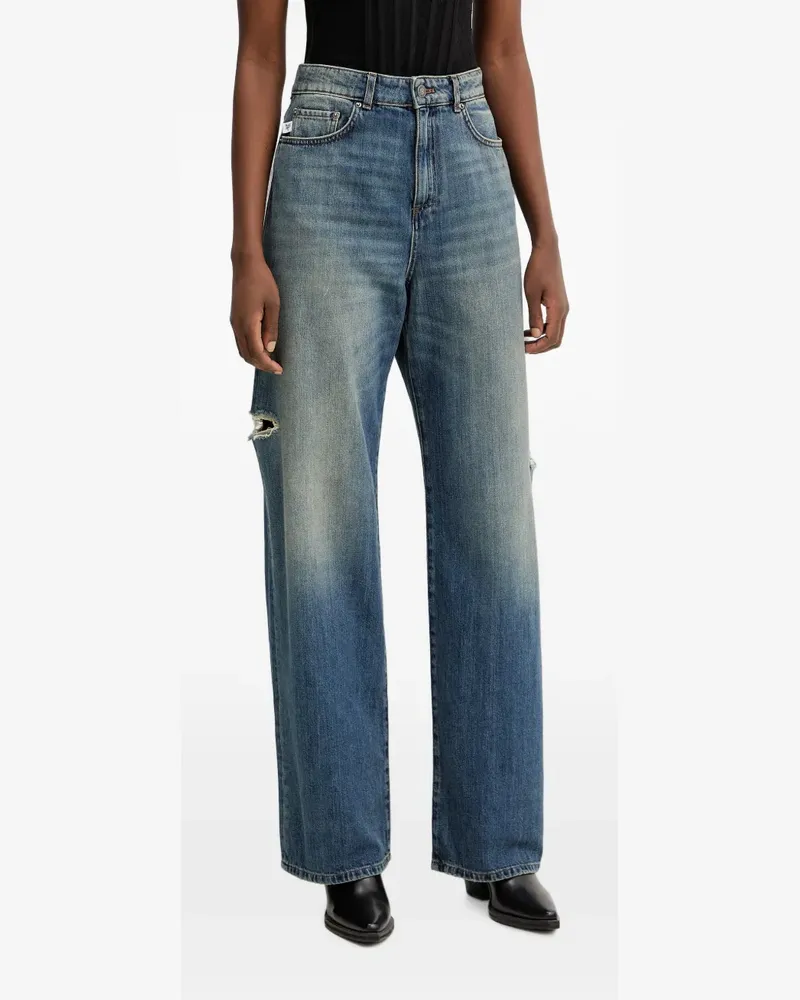 Aniye By Frida distressed wide-leg jeans - Blau Blau
