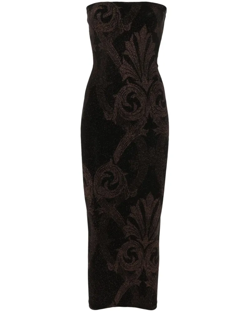 Wolford x ETRO Jacquard-Midikleid mit Blumenmuster - Schwarz Schwarz