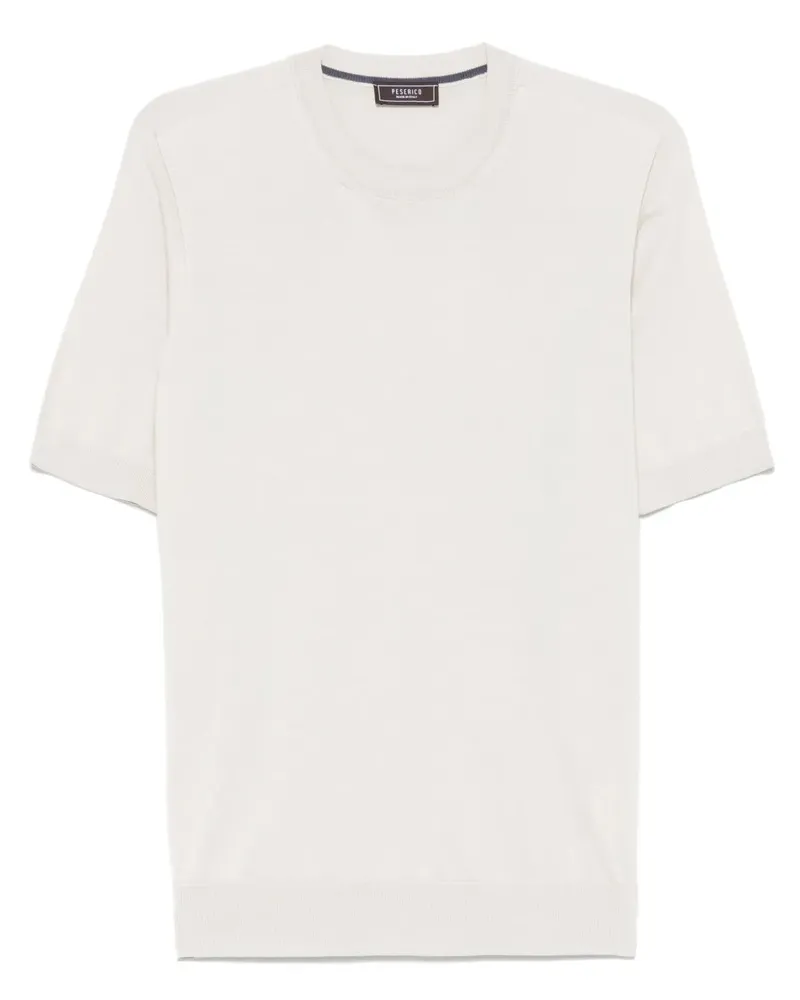Peserico Fein gestricktes T-Shirt - Nude Nude