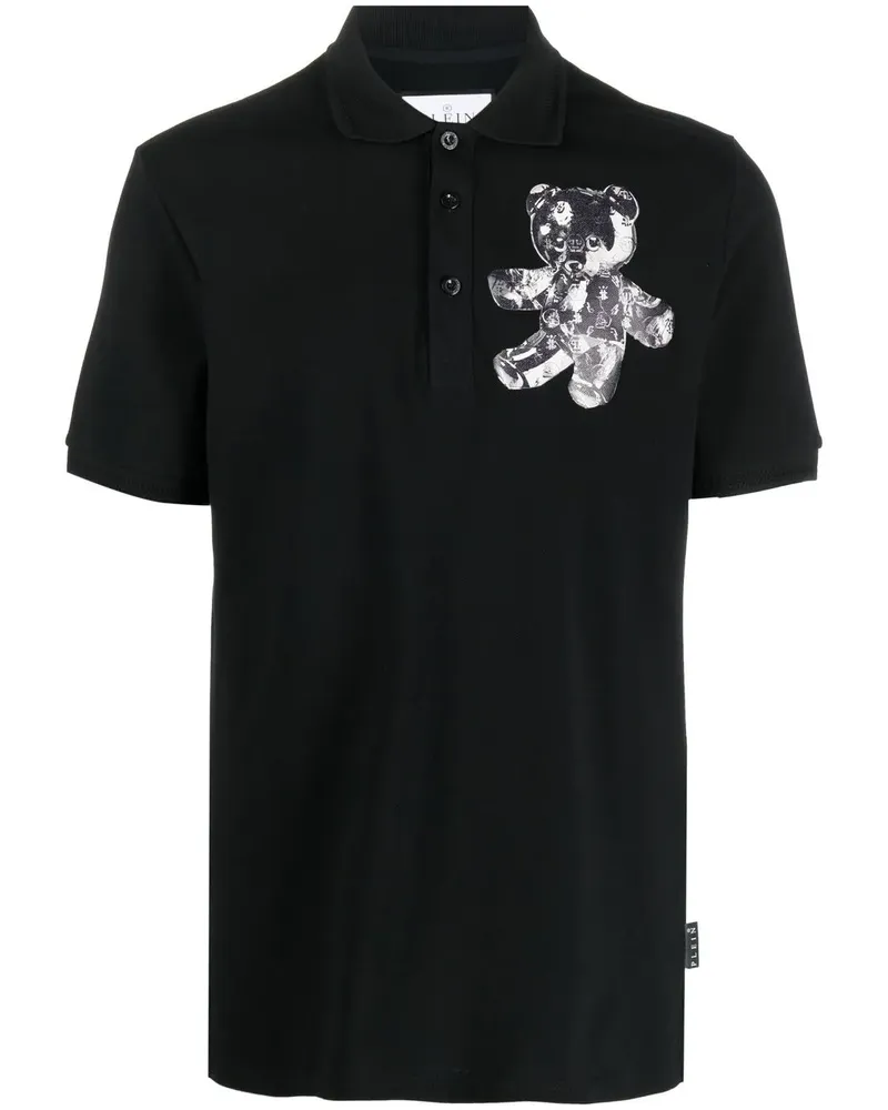 Philipp Plein Klassisches Poloshirt - Schwarz Schwarz