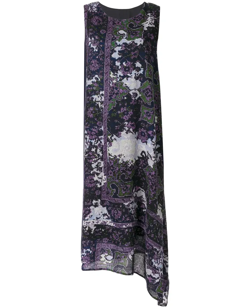 Yohji Yamamoto Ärmelloses Kleid mit Print - Violett Violett