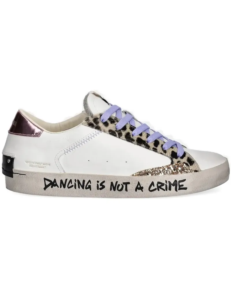Crime Sneakers mit Leoparden-Print - Weiß Weiß