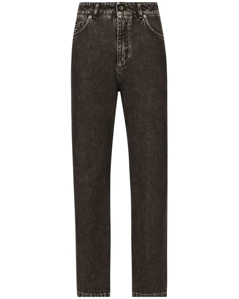 Dolce & Gabbana Jeans mit geradem Bein Schwarz