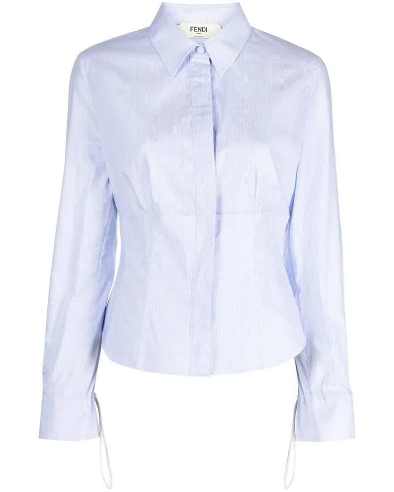 Fendi Gestreiftes Hemd - Blau Blau
