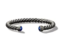 Cable Cuff Sterlingsilber-Armband mit Lapislazuli