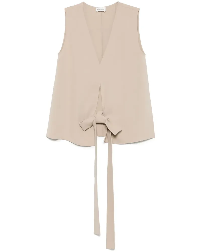 P.A.R.O.S.H. Top mit Gürtel - Nude Nude