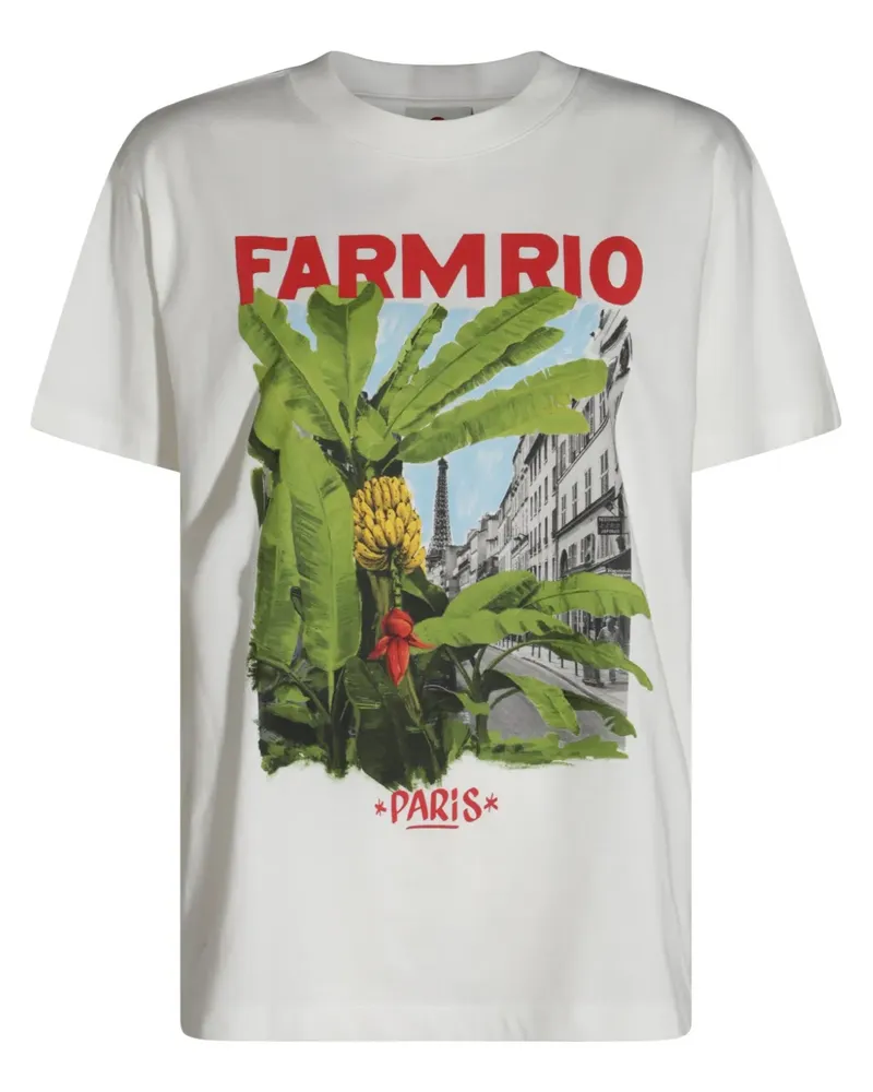 FARM Rio T-Shirt mit Logo-Print - Weiß Weiß