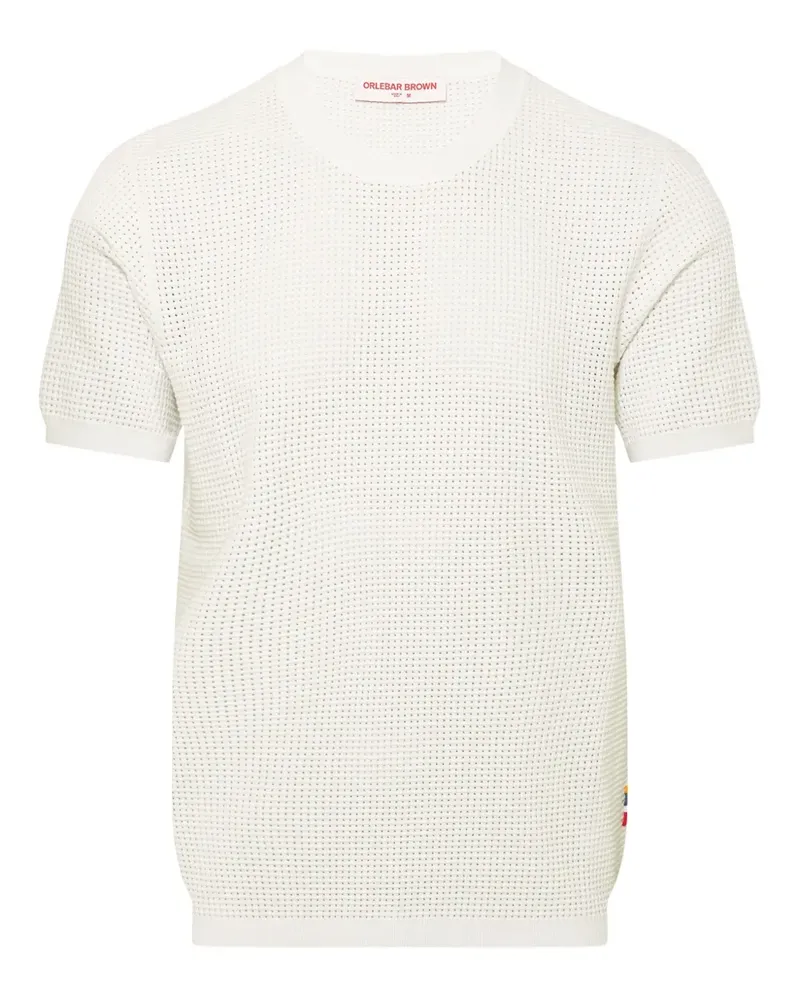 Orlebar Brown Strukturiertes Strick-T-Shirt - Weiß Weiß