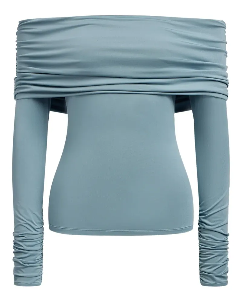 12 STOREEZ Schulterfreies Oberteil - Blau Blau
