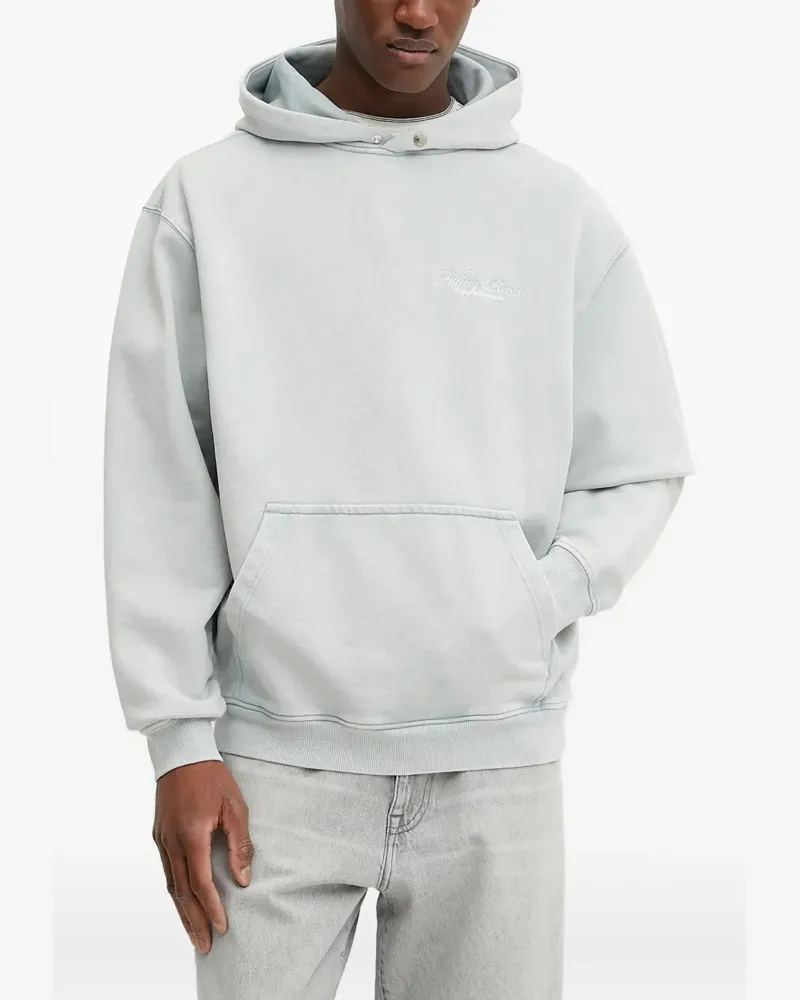 Filling Pieces Hoodie mit Logo-Stickerei - Blau Blau