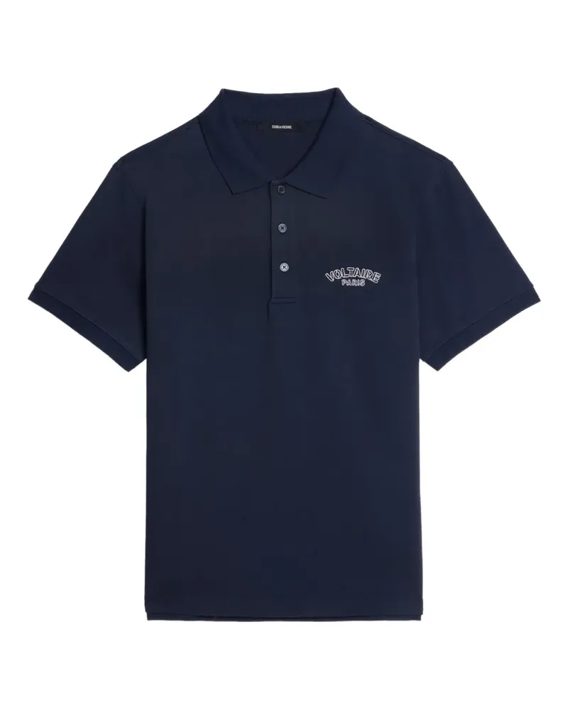 Zadig & Voltaire Dimitri Poloshirt mit Logo-Stickerei - Blau Blau