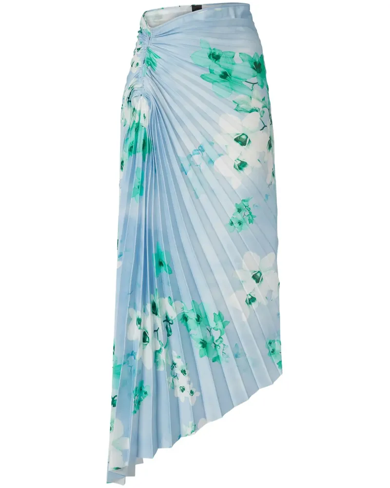 Pinko Midirock mit Blumen-Print - Blau Blau