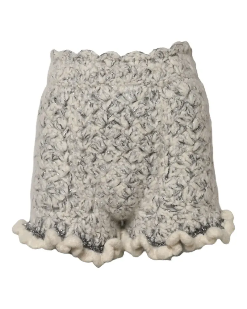 Dolce & Gabbana Gehäkelte Shorts mit hohem Bund - Nude Nude