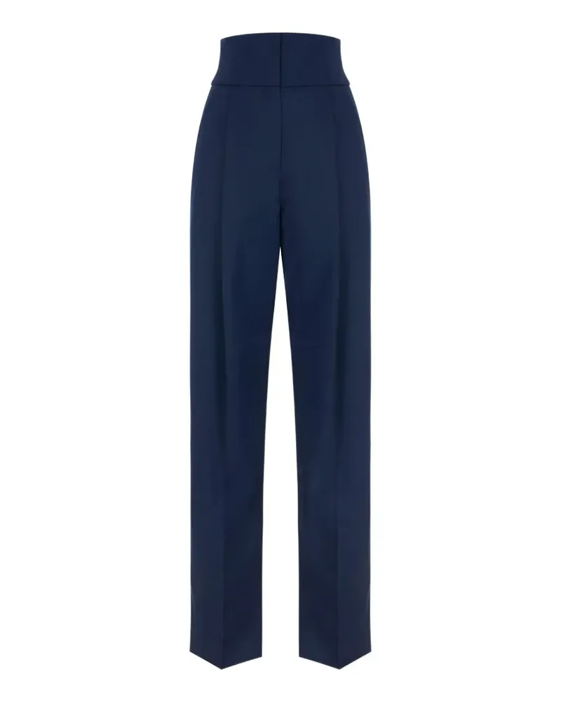 Elisabetta Franchi trousers in gabardine fabric - Blau Blau