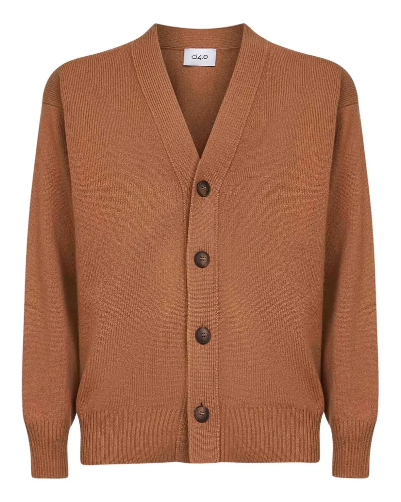 D4.0 Cardigan mit V-Ausschnitt - Braun Braun