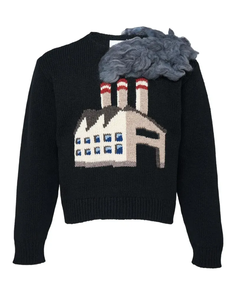 Doublet Pullover mit Intarsien-Motiv - Schwarz Schwarz