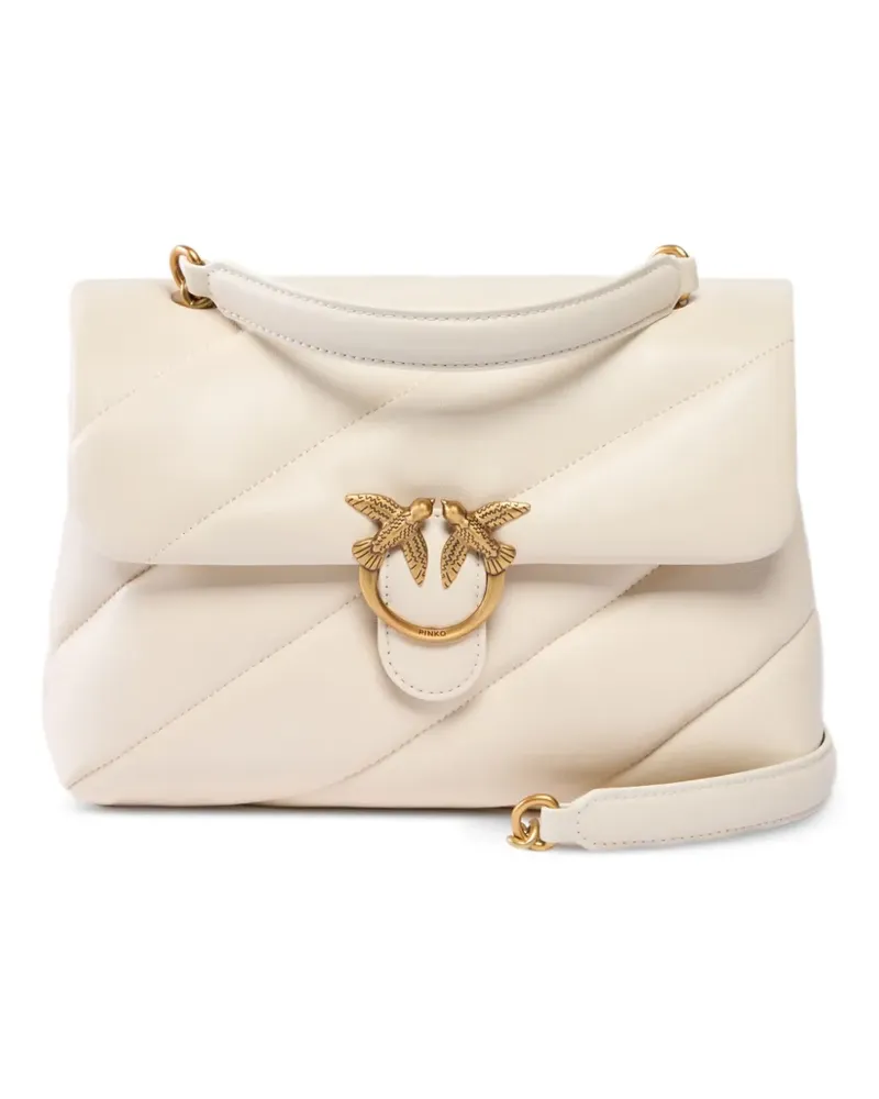 Pinko Mittelgroße Love Schultertasche mit Maxi-Steppung - Nude Nude