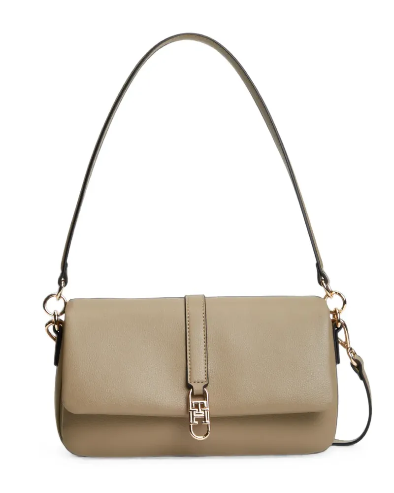 Tommy Hilfiger Schultertasche mit Logo-Schild - Nude Nude