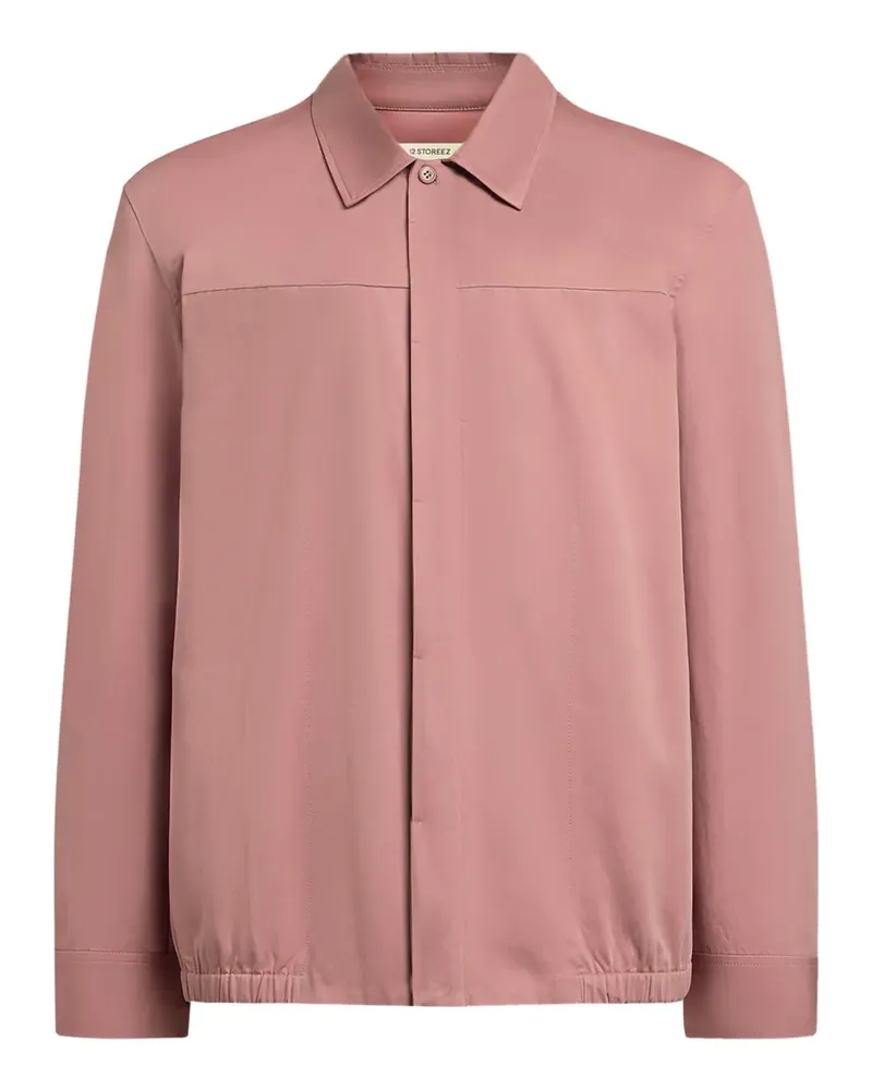 12 STOREEZ Langärmelige Hemdjacke - Rosa Rosa