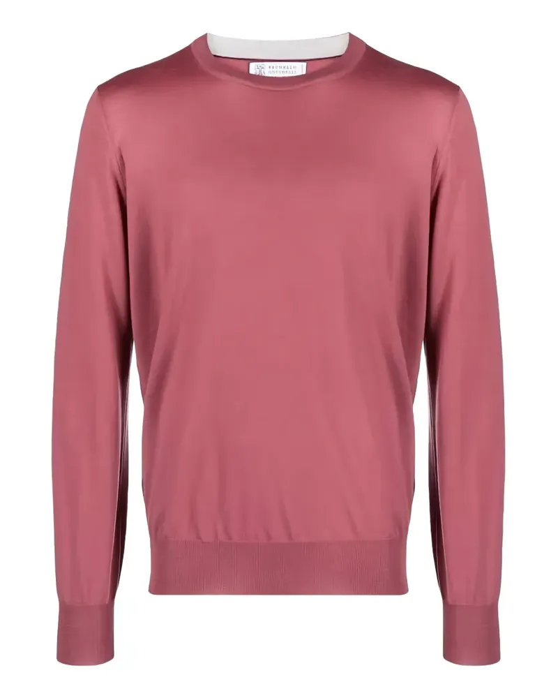 Brunello Cucinelli fine-knit crew-neck T-shirt - Rot Rot
