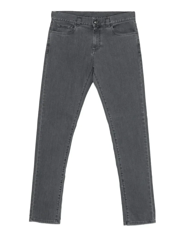 Canali logo-patch jeans - Grau Grau