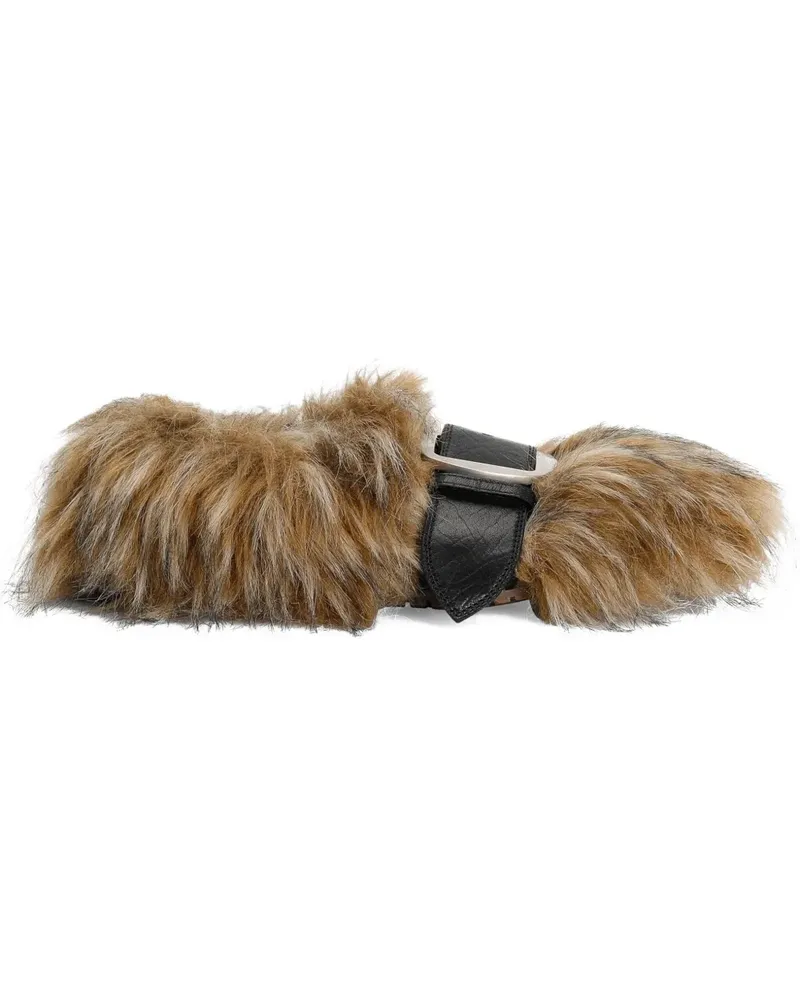 Dolce & Gabbana Loafer mit Pelzschnalle - Braun Braun