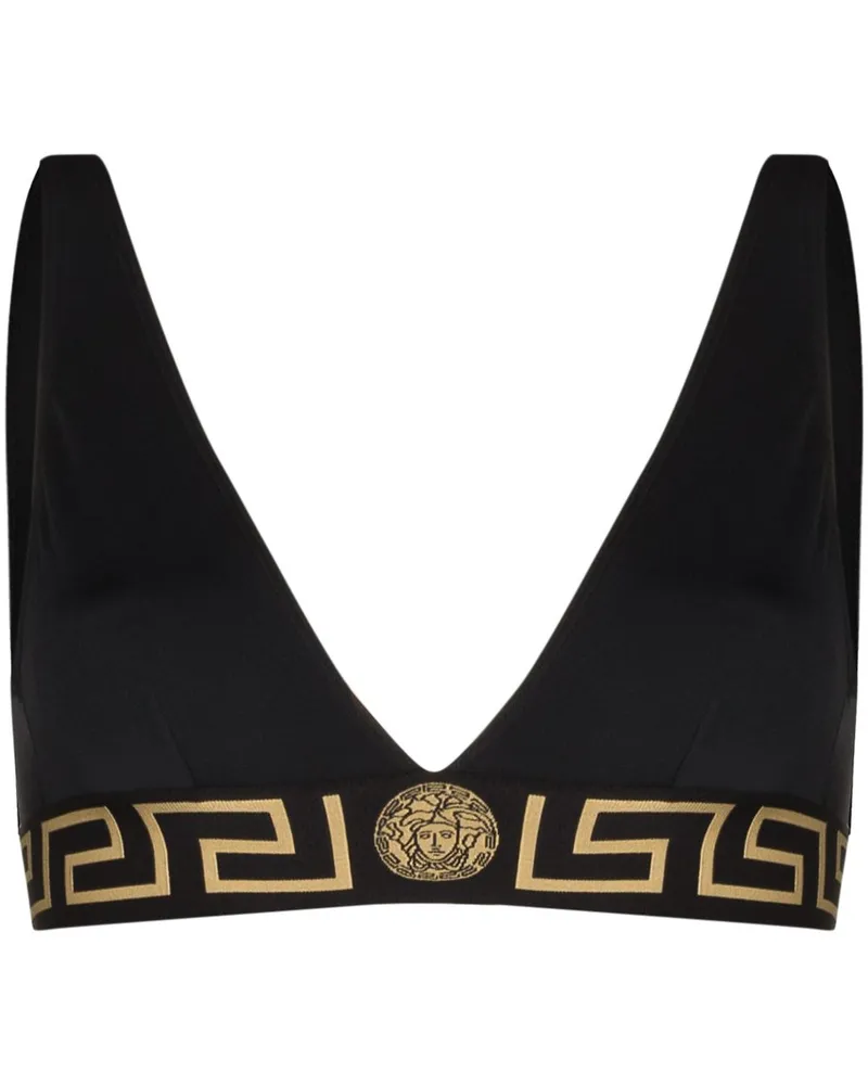 Versace Greca Border bikini top - Schwarz Schwarz