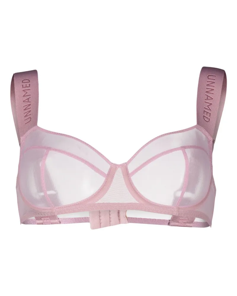 Zhilyova Balconette-BH mit Logo - Rosa Rosa