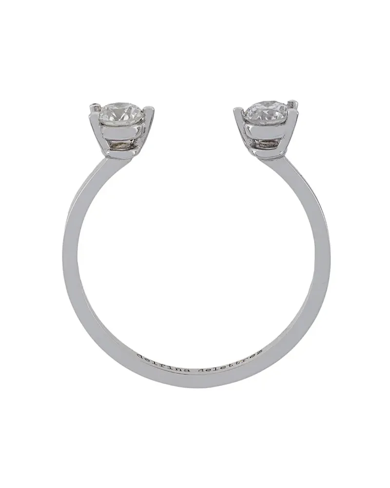Delfina Delettrez 18kt 'Dots' Weißgoldring mit Diamanten - Metallic Metallic