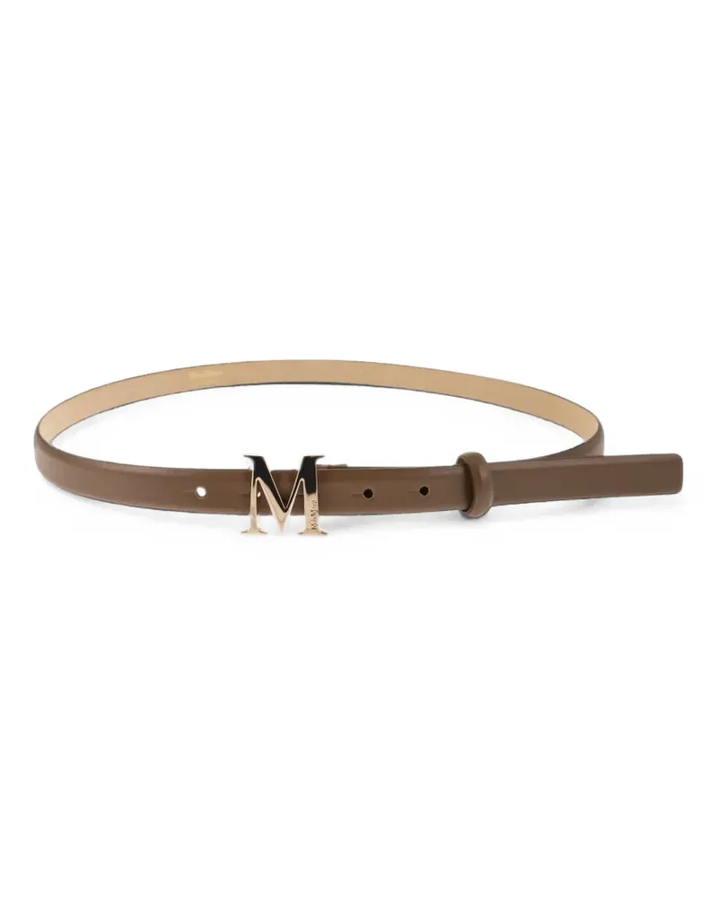 Max Mara M monogram buckle leather belt - Braun Braun