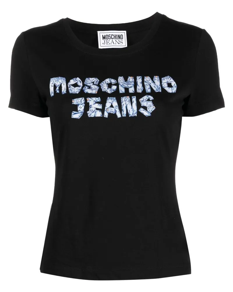 Moschino T-Shirt mit Logo-Print - Schwarz Schwarz