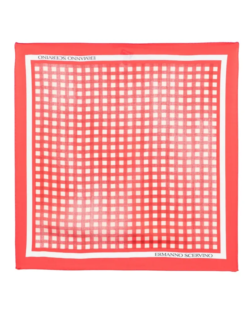 Ermanno Scervino checked scarf - Rot Rot