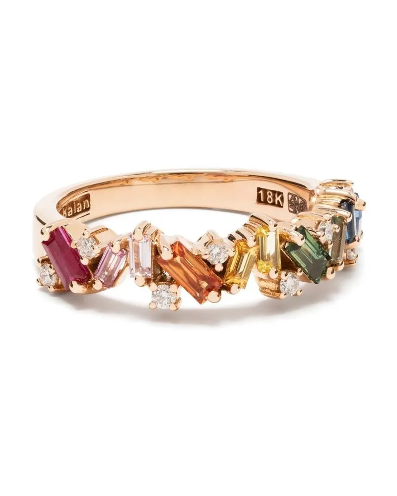 Suzanne Kalan 18kt Rotgoldring mit Saphiren - Rosa Rosa
