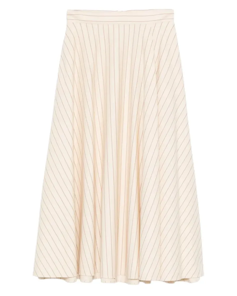 Max Mara Midirock mit Streifen - Nude Nude