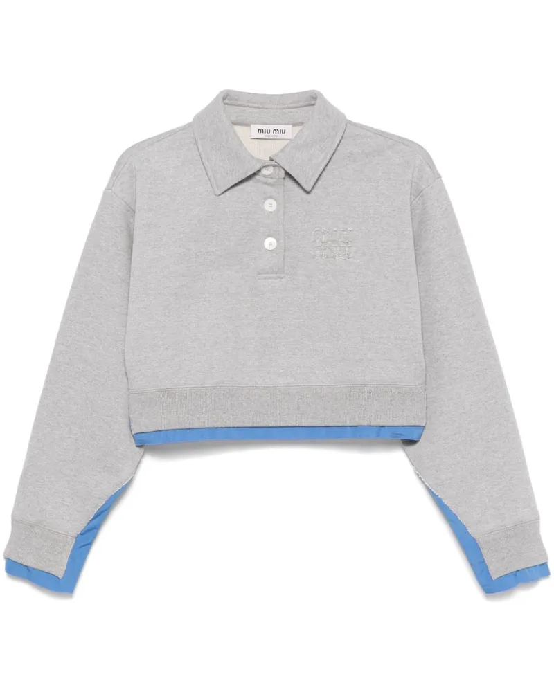 Miu Miu Poloshirt aus Baumwolle - Grau Grau