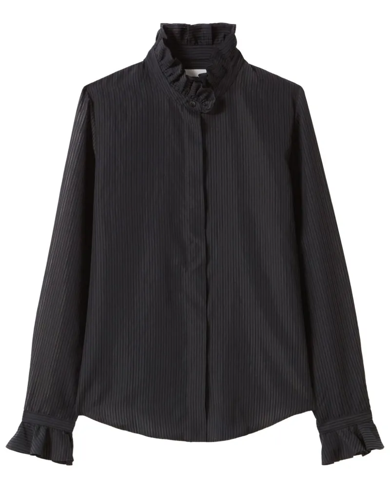 Claudie Pierlot Gestreiftes Hemd - Schwarz Schwarz