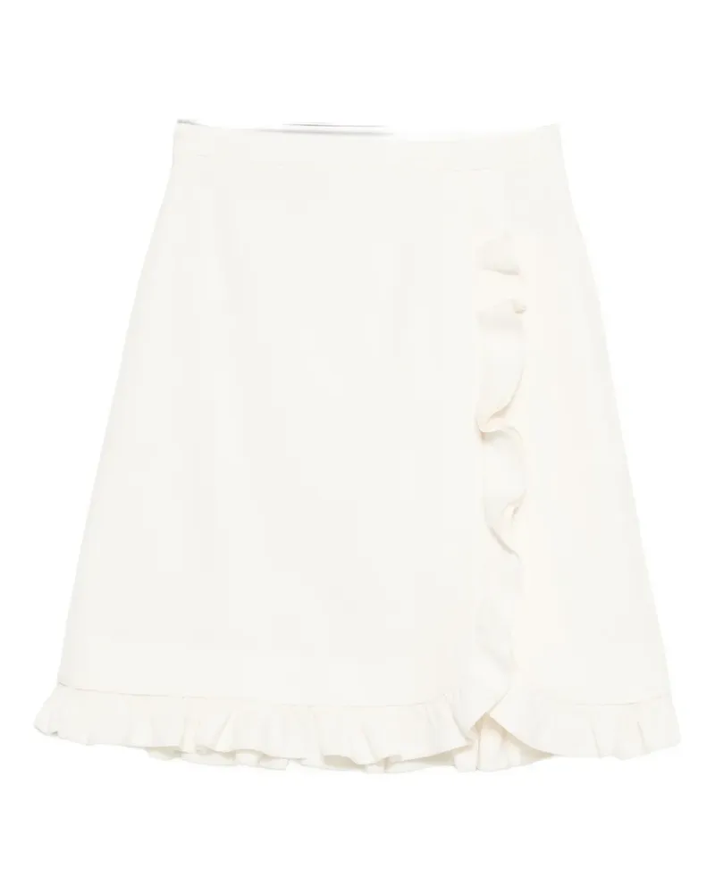 Valentino Garavani ruffled mini skirt - Weiß Weiß